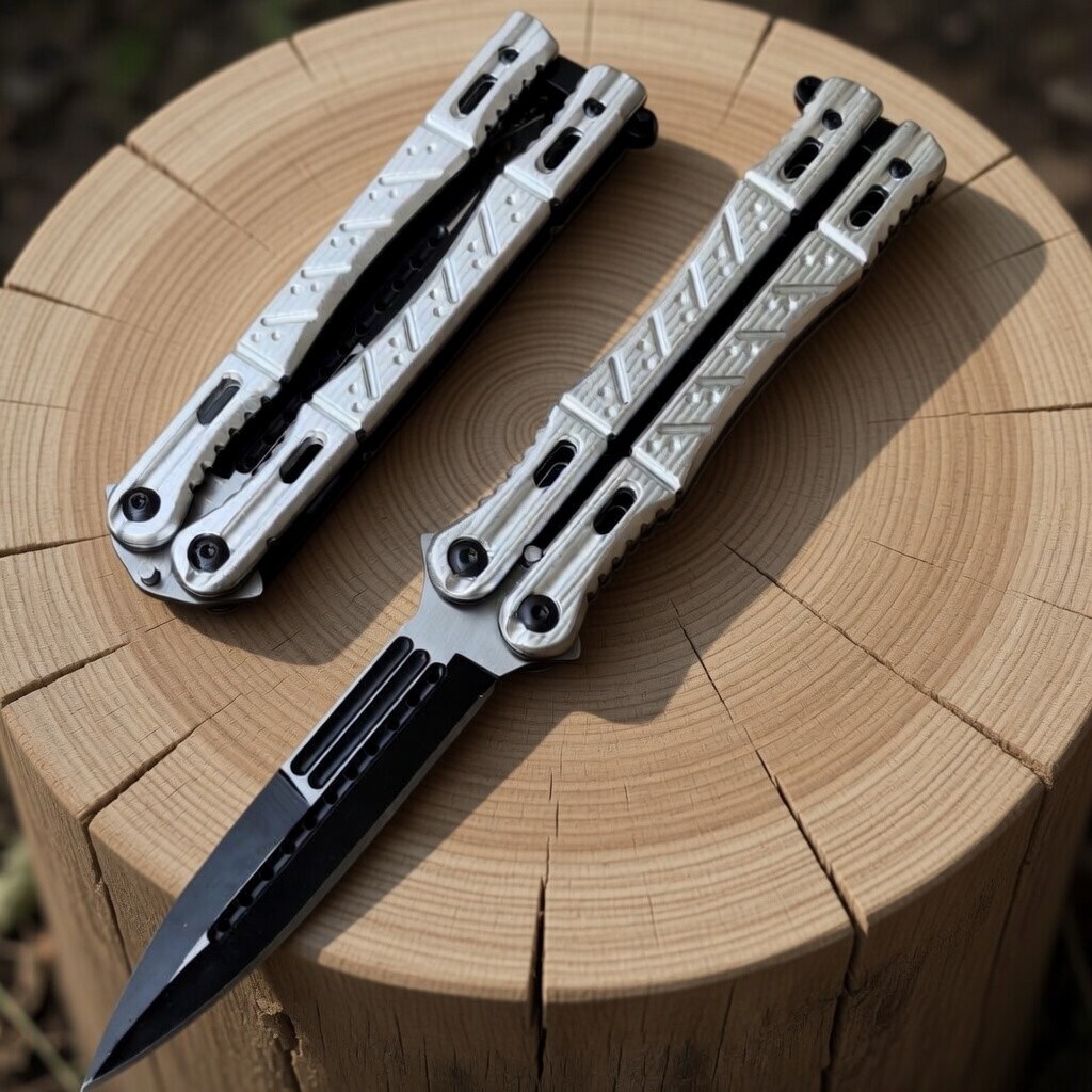 Benchmade Gümüş Renkli Ergonomik Kelebek Bıçak