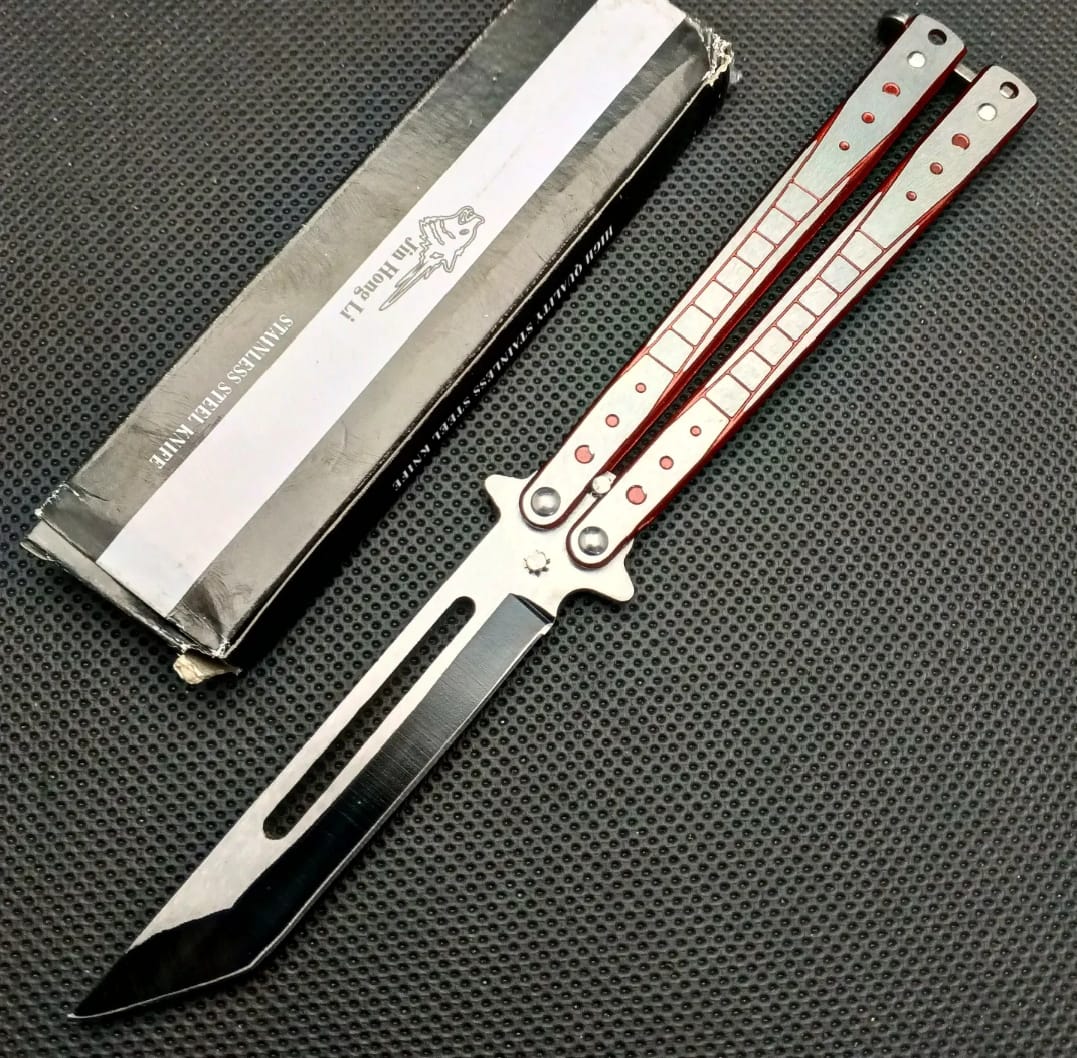 Benchmade Tanto Kırmızı Desenli Tek Kelebek Kamp Çakısı Benchmade Tanto Kırmızı Desenli Tek Kelebek Kamp Çakısı