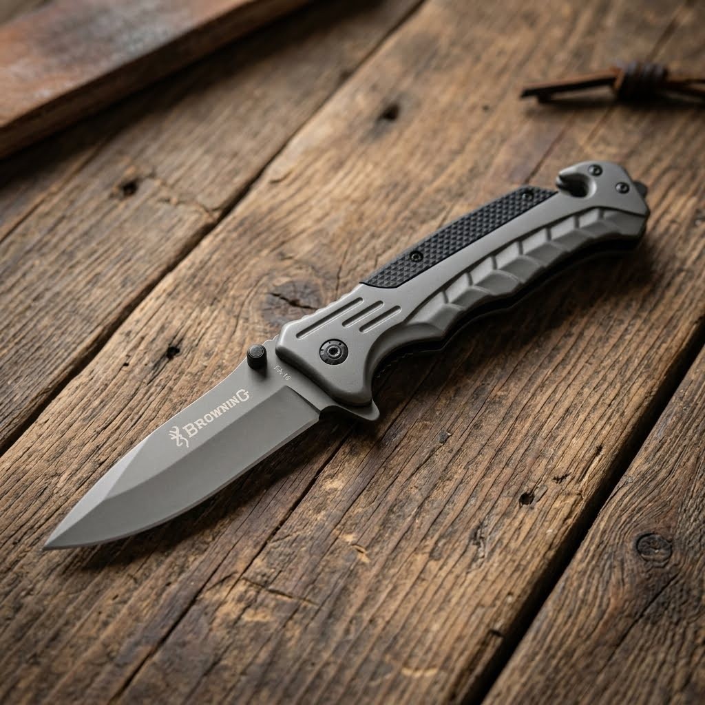 Browning FA46B Taktik Katlanır Çakı – Emniyet Kemeri Kesici & Cam Kırıcı Özellikli Outdoor Kamp Bıçağı