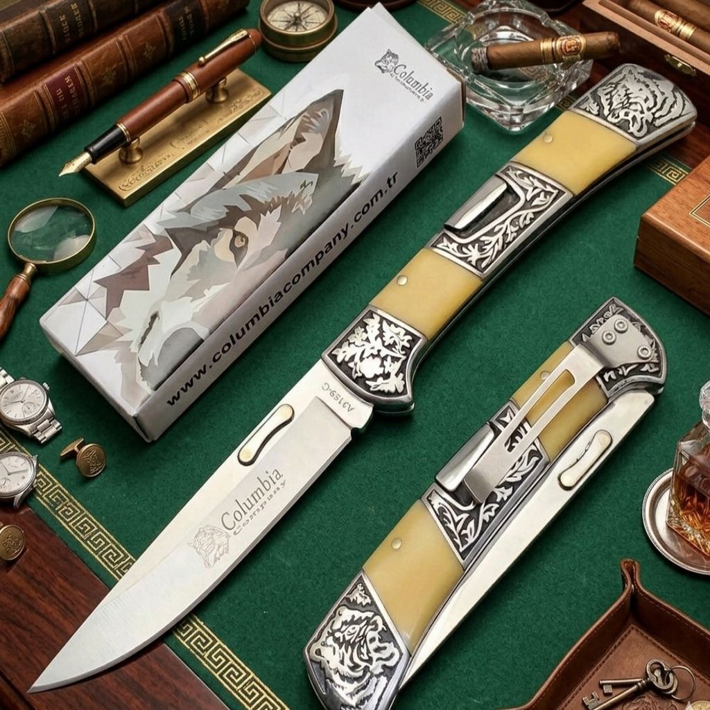 Columbia Company İşlemeli A3159C Kamp Çakısı