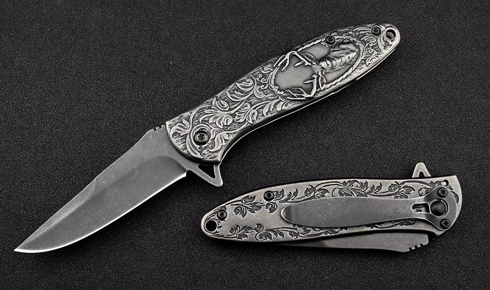 Columiba Company FX-2410-A Geyik Desenli Kamp Çakısı Columiba Company FX-2410-A Geyik Desenli Kamp Çakısı