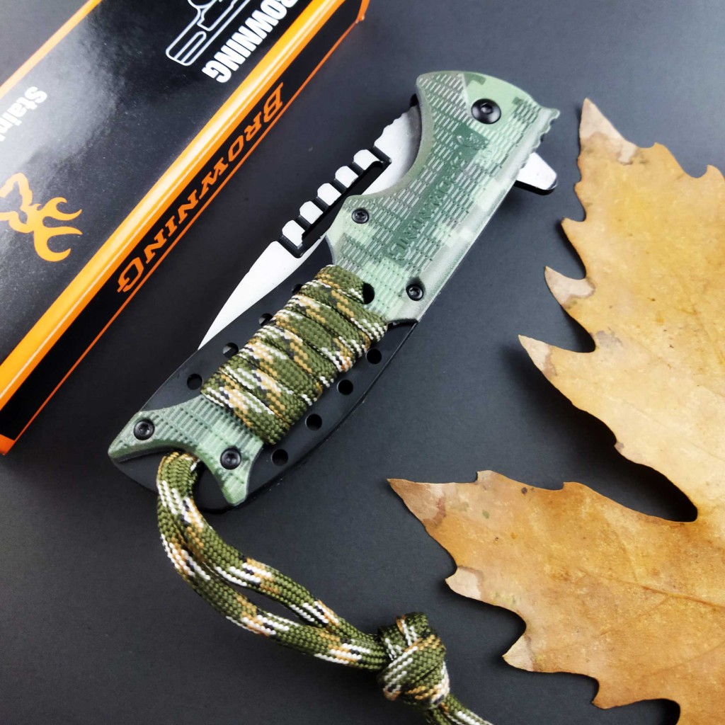 Browning Kamulaj İpli Kamp Çakısı Browning Kamulaj İpli Kamp Çakısı