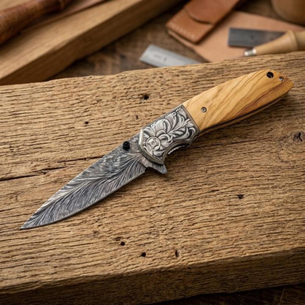 Sibirya Company CM77 Gravür Desenli Outdoor Çakı