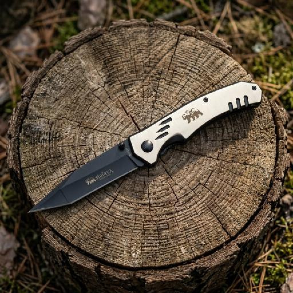 Sibirya Company S-2213 Bear Logolu Katlanabilir Çakı